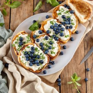 블루베리 리코타 브루스케타: 건강하고 맛있는 간식 아이디어