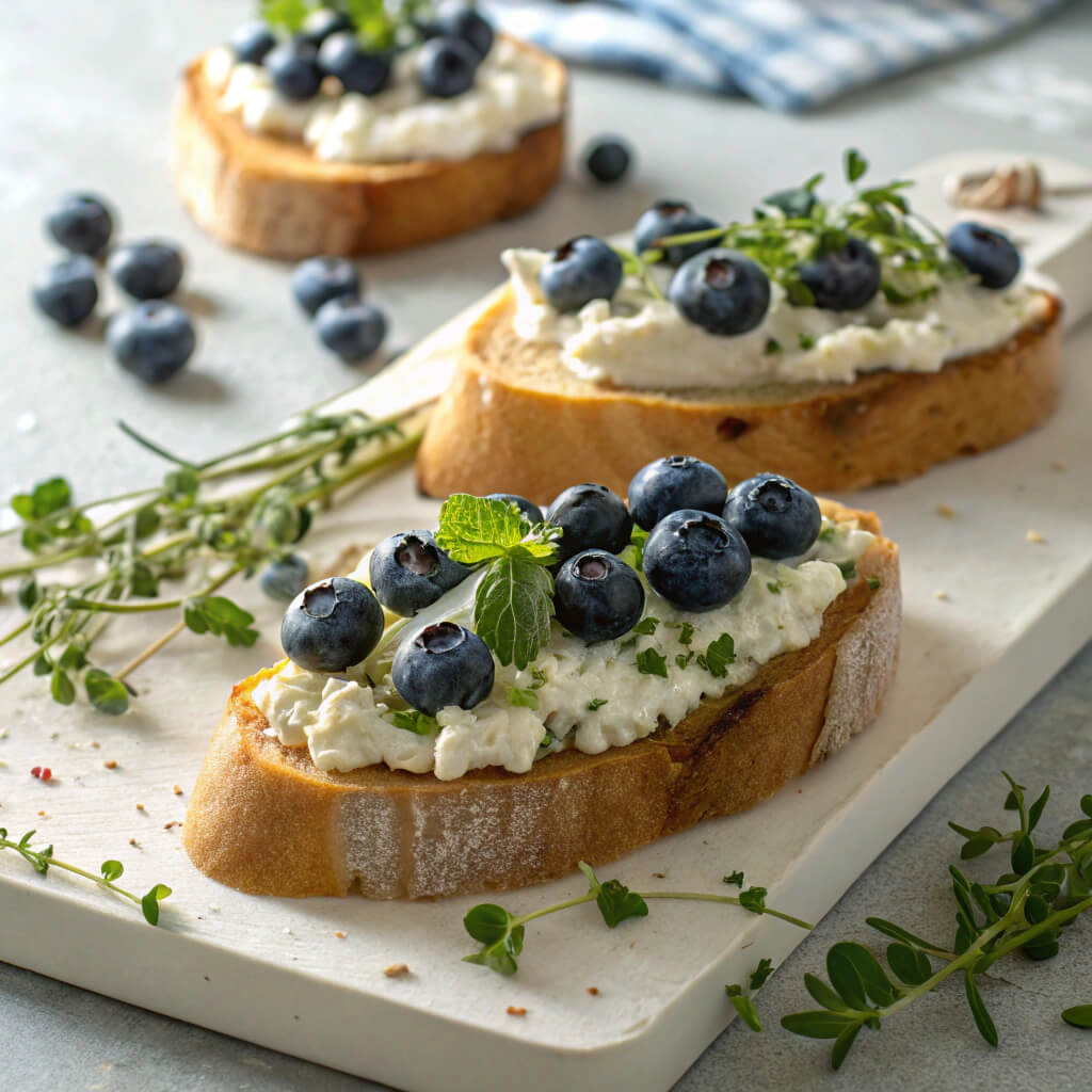 블루베리 리코타 브루스케타의 매력