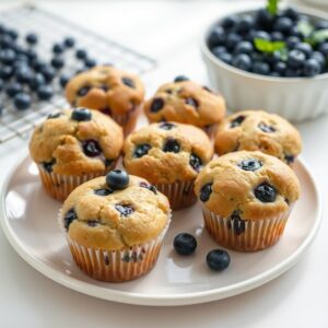 블루베리 단백질 머핀: 간단하고 건강한 레시피