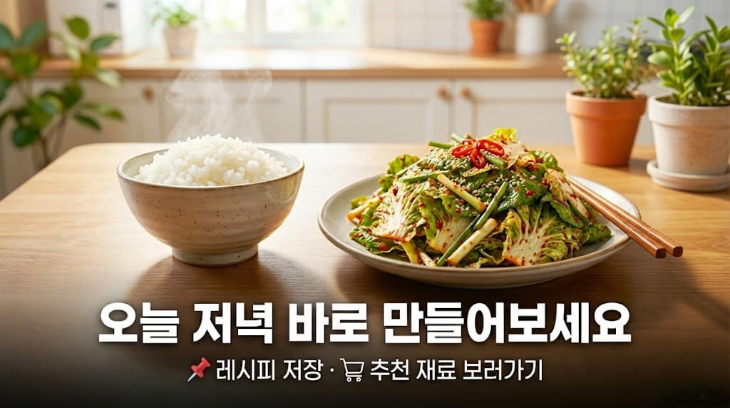 봄동 겉절이 황금레시피 | 겨울 제철 면역력 반찬 만들기