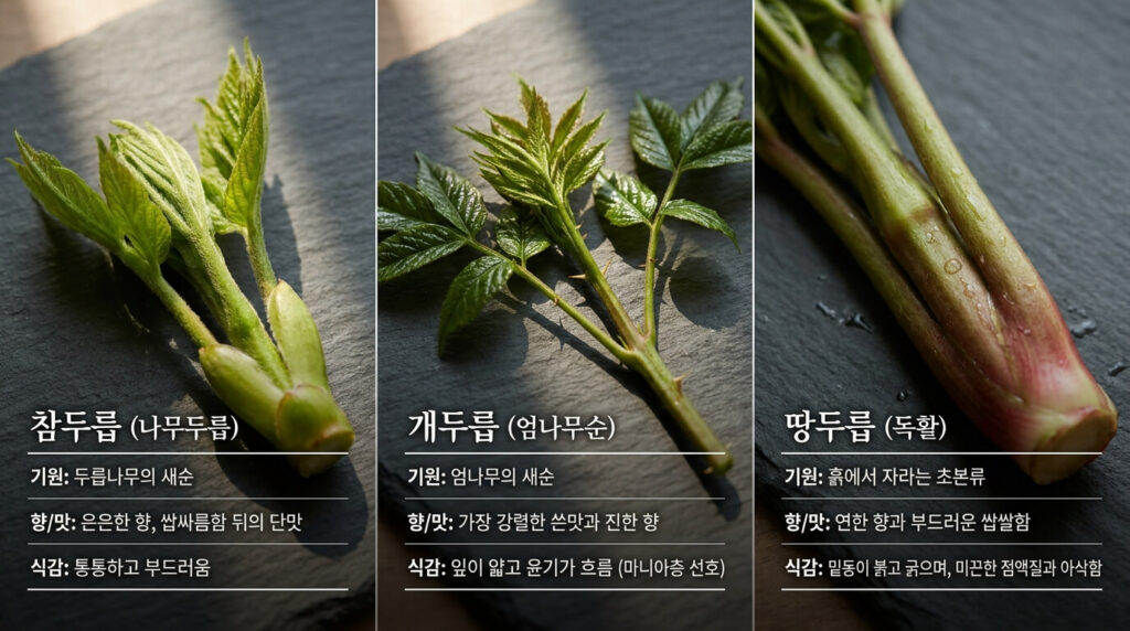 두릅 종류: 참두릅·개두릅·땅두릅의 차이